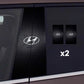 ロゴ入り車の窓用ステッカー 2枚セット