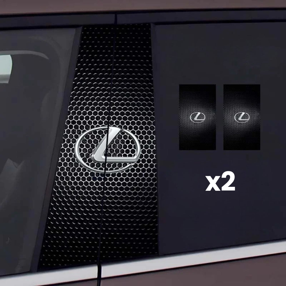 ロゴ入り車の窓用ステッカー 2枚セット