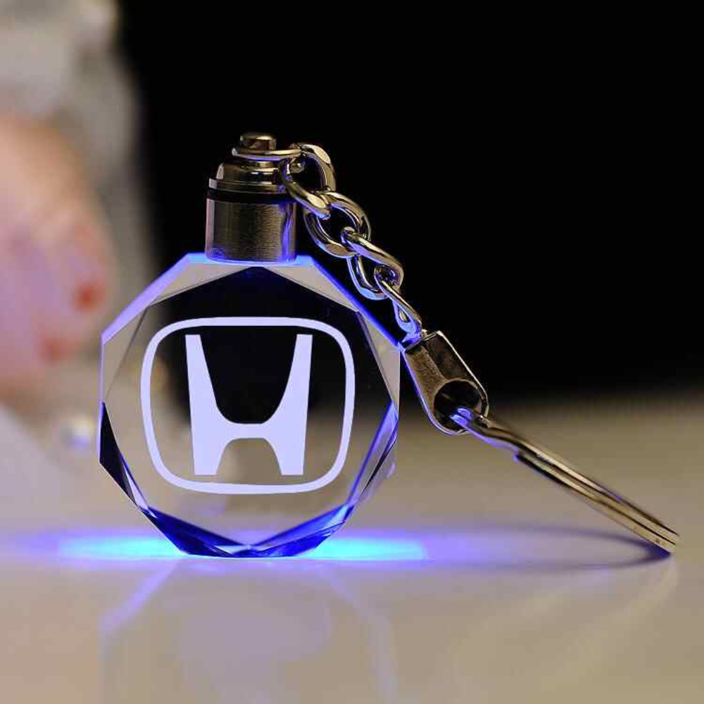 クリスタル製の3D自動車ロゴ付きキーホルダー